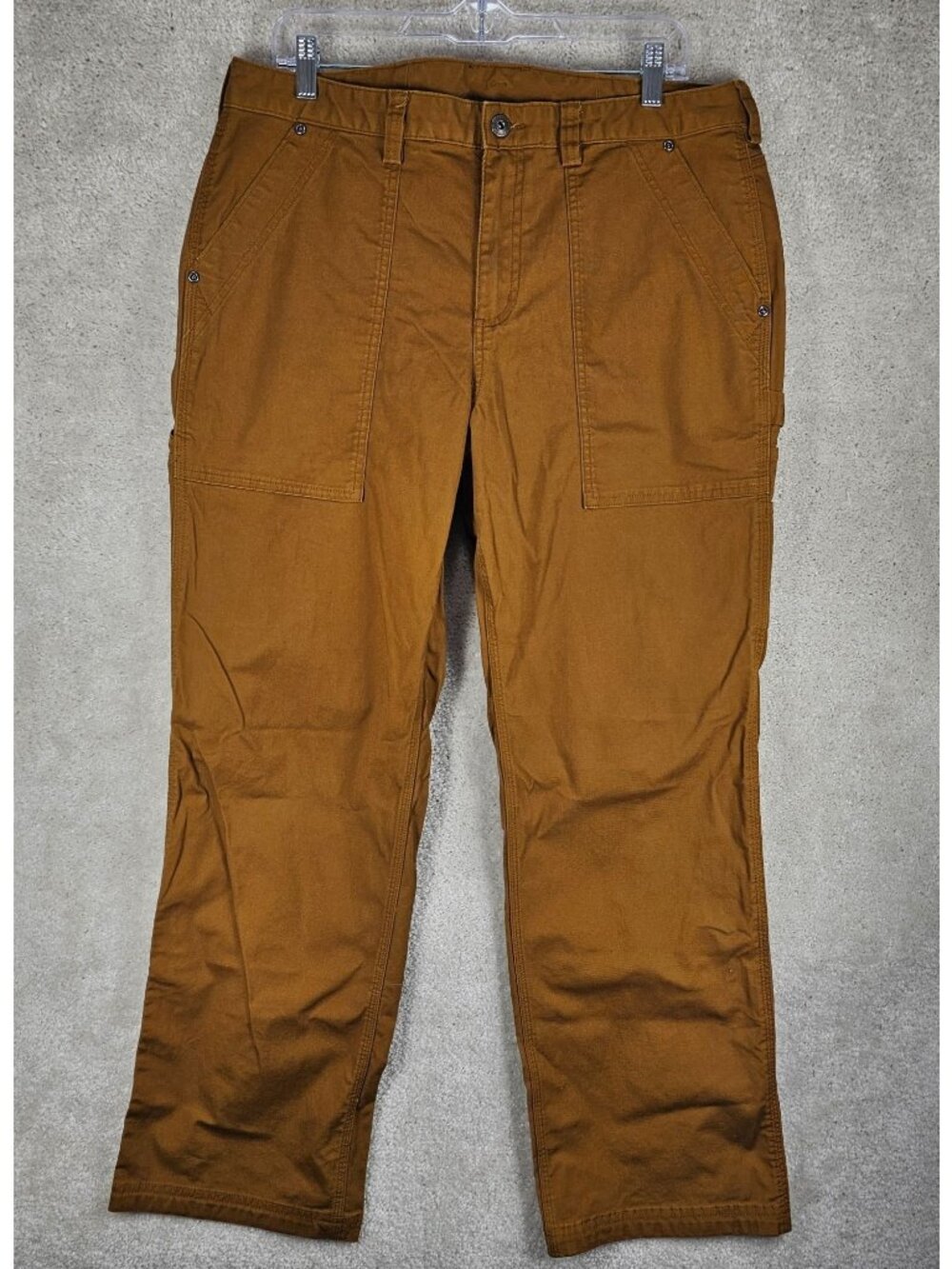 Duluth Trading Curvesetter Waistband Size 14 Regular Womans Pants Brown